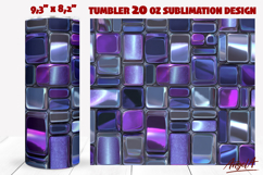 Geometric iridescent purple tumbler wrap sublimation design Product Image 1