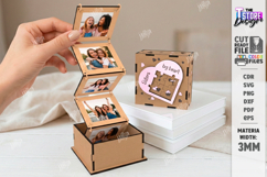 Galantines Day Photo Memory Box Laser Cut | Keepsake Box SVG Product Image 1