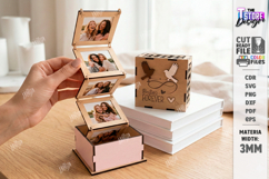 Galantines Day Photo Memory Box Laser Cut | Keepsake Box SVG Product Image 1
