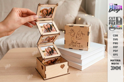 Galantines Day Photo Memory Box Laser Cut | Keepsake Box SVG Product Image 14