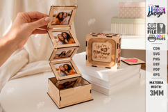 Galantines Day Photo Memory Box Laser Cut | Keepsake Box SVG Product Image 15