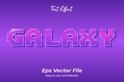 Galaxy text effect. editable and easy to use. premium vector Product Image 1