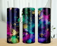 Galaxy Design | Tumbler Wrap Png | Abstract Digital Art Product Image 3