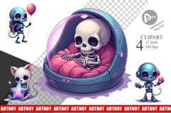 Galaxy Skeletons Clipart Product Image 1