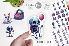 Galaxy Skeletons Sticker Product Image 1