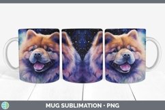 GorgeousWatercolor Chow Chows Mug Wrap design.