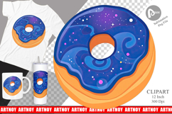 Galaxy Donut Clipart Product Image 1