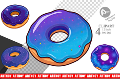 Galaxy Donut Clipart Product Image 1