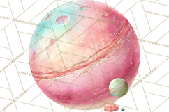 Space Clipart, Astronaut Alien Nursery Art PNG Product Image 3