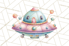 Space Clipart, Astronaut Alien Nursery Art PNG Product Image 3