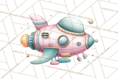 Space Clipart, Astronaut Alien Nursery Art PNG Product Image 2