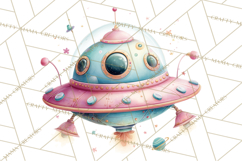 Space Clipart, Astronaut Alien Nursery Art PNG Product Image 4