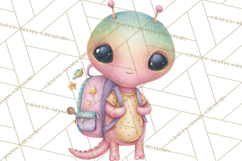 Space Clipart, Astronaut Alien Nursery Art PNG Product Image 4