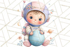 Space Clipart, Astronaut Alien Nursery Art PNG Product Image 3