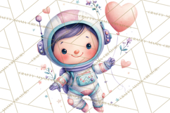 Space Clipart, Astronaut Alien Nursery Art PNG Product Image 4