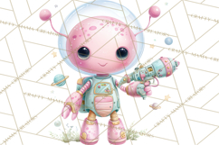 Space Clipart, Astronaut Alien Nursery Art PNG Product Image 4