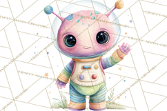 Space Clipart, Astronaut Alien Nursery Art PNG Product Image 5