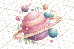 Space Clipart, Astronaut Alien Nursery Art PNG Product Image 3