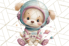 Space Clipart, Astronaut Alien Nursery Art PNG Product Image 3