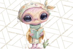 Space Clipart, Astronaut Alien Nursery Art PNG Product Image 5