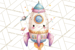 Space Clipart, Astronaut Alien Nursery Art PNG Product Image 5