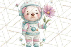 Space Clipart, Astronaut Alien Nursery Art PNG Product Image 2