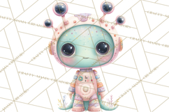 Space Clipart, Astronaut Alien Nursery Art PNG Product Image 4