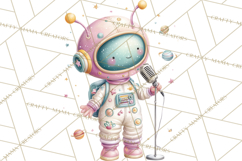 Space Clipart, Astronaut Alien Nursery Art PNG Product Image 5