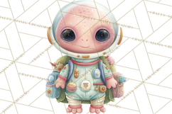 Space Clipart, Astronaut Alien Nursery Art PNG Product Image 2