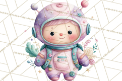 Space Clipart, Astronaut Alien Nursery Art PNG Product Image 3