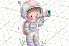 Space Clipart, Astronaut Alien Nursery Art PNG Product Image 5