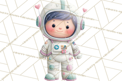 Space Clipart, Astronaut Alien Nursery Art PNG Product Image 3