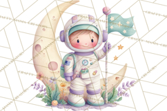Space Clipart, Astronaut Alien Nursery Art PNG Product Image 4