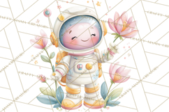 Space Clipart, Astronaut Alien Nursery Art PNG Product Image 5