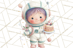 Space Clipart, Astronaut Alien Nursery Art PNG Product Image 2