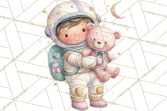 Space Clipart, Astronaut Alien Nursery Art PNG Product Image 3