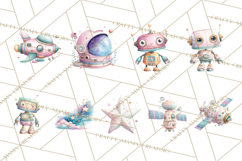 Space Clipart, Astronaut Alien Nursery Art PNG Product Image 2