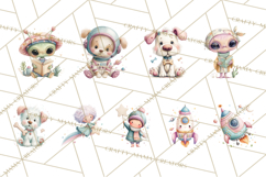Space Clipart, Astronaut Alien Nursery Art PNG Product Image 8