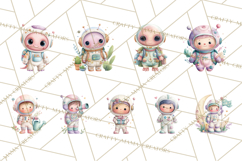 Space Clipart, Astronaut Alien Nursery Art PNG Product Image 6