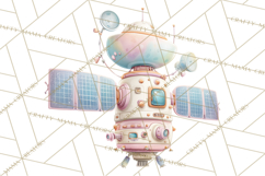 Space Clipart, Astronaut Alien Nursery Art PNG Product Image 5