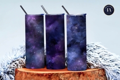 Deep Purple Blue Galaxy Nebula Texture Art Digital Paper Product Image 3