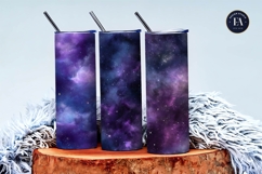 Galaxy Nebula Deep Purple Blue Cosmic Digital Paper Product Image 3