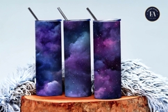 Purple and Blue Galaxy Nebula Space Art Digital Paper Product Image 3