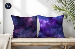 Galaxy Nebula Deep Purple Blue Cosmic Digital Paper Product Image 2