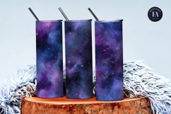 Purple and Blue Galaxy Nebula Space Art Digital Paper Product Image 3