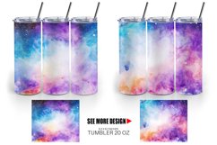 Galaxy Space Watercolor | Tumbler Sublimation Wrap Product Image 2