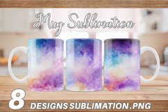 Galaxy Space Watercolor | Mug sublimation design Product Image 1