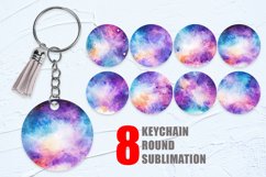 Galaxy Space Watercolor Keychain | Keyring Product Image 1