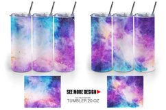 Galaxy Space Watercolor | Tumbler Sublimation Wrap Product Image 4