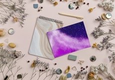 Galaxy Space Watercolor Abstract Digital Papers Background Product Image 2